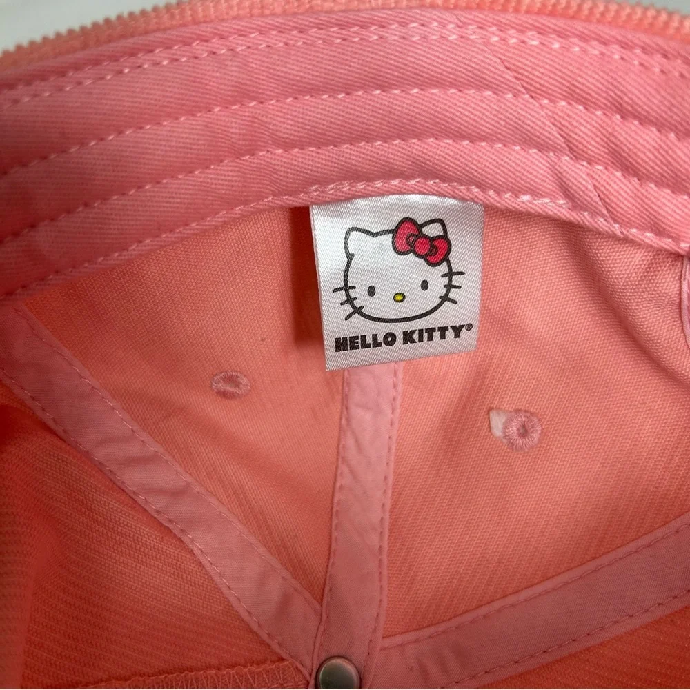 Hello Kitty Sanrio Embroidery‎ Corduroy Pink Peach Toddler  Adjustable Cap